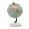 8" Aquamarine Marble & Wood Modern Globe